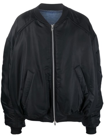 Juun.J - reversible bomber jacket - men - Polyester/Nylon/Cotton/Polyurethane/Polyester - 46 - Black