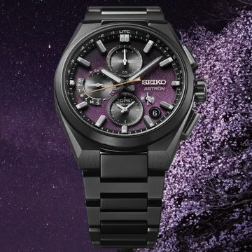 SEIKO精工 ASTRON 夜櫻限量 GPS 鈦金屬 太陽能腕錶 SSH171J1/5X83-0AL0SD