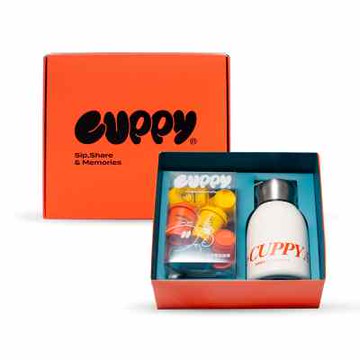 【CUPPY 咖彼】限時免運↘冷萃凍乾咖啡｜經典組(12入)｜保溫瓶*1｜CUPPY 聯名貼紙*2-廠商直送