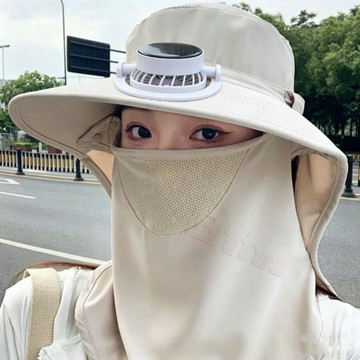⭐️臺灣出貨⭐️【自帶風扇】太陽能風扇帽 女性風扇帽 數顯充電風扇帽 戶外防曬風扇帽 釣魚風扇帽 大簷遮陽帽 風扇帽