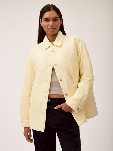 PANGAIA - Flower-Warmth Padded Overshirt - Rind Yellow - L L