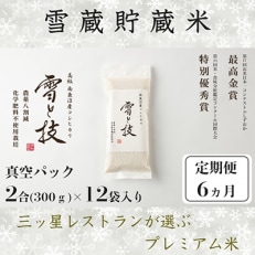 《雪蔵貯蔵米》 南魚沼産コシヒカリ 雪と技×全6回