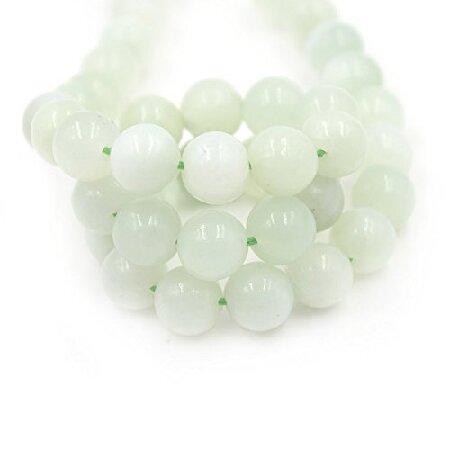 SR BGSJ Jewelry Making Natural 8mm Round Hua Show Jade Gemstone Beads Loose Craft Strand 15