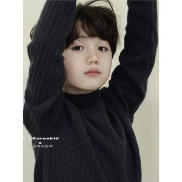 波拉bora韓國童裝男童羊毛打底衫2025新兒童羊絨衫秋冬季女童毛衣