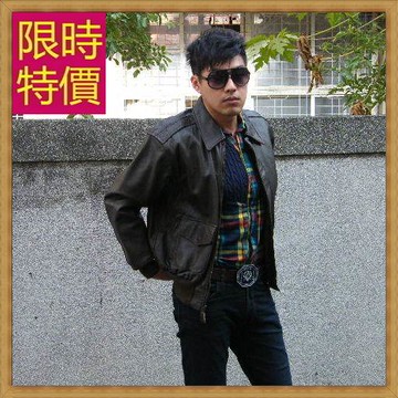 A2飛行皮衣-真皮山羊皮美國空軍男夾克外套原價4萬(微瑕疵出清)63b3【美國正品二手近新】【米蘭精品】