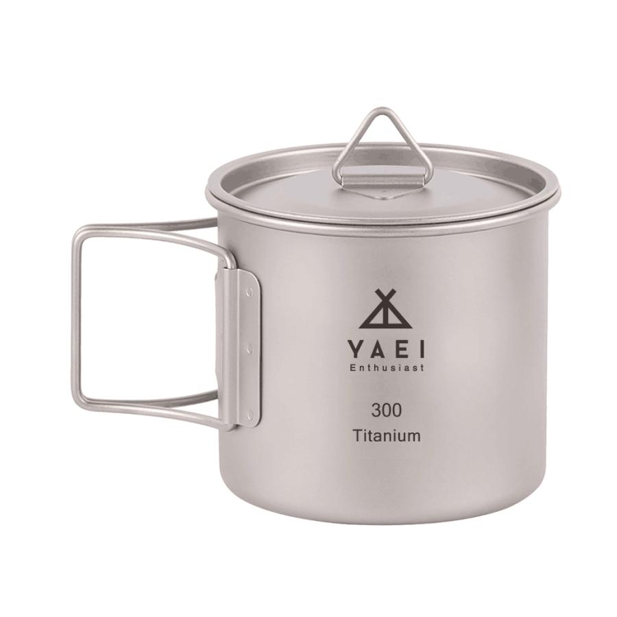 YAEI Enthusiast チタン マグカップ シングルマグ 蓋付き 収納袋付き 750ml