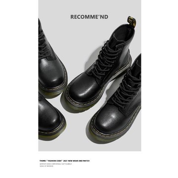 六孔馬丁靴女2025年春季新款英倫風厚底短靴八孔真皮靴子春秋單靴