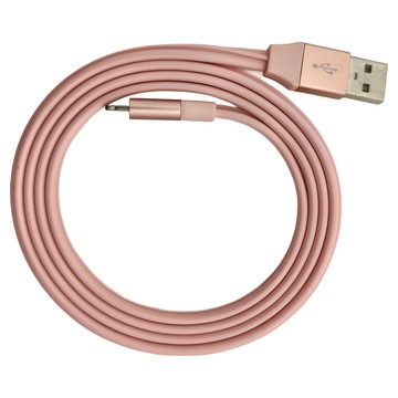 Snapit USB-A-Lightning 摺摺線 櫻花粉  1條