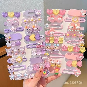 【臺灣-出貨】💫女童可愛庫洛米髮夾兒童卡通後腦勺碎髮卡頭飾女孩前額側邊劉海夾髮夾瀏海夾小髮夾禮物 4JIF