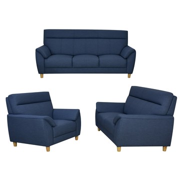 IHouse-大麥克 飽滿回彈貓抓皮沙發組合 1+2+ 3人座編織灰#5372