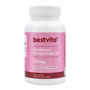 Bestvite 【美國】高濃縮蔓越莓750mg膠囊2瓶組 (100顆*2瓶)