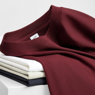 260g重磅精梳親膚棉寬松百搭長袖t恤男2025秋冬季純色內搭打底衫鑫弘-衣錦男裝