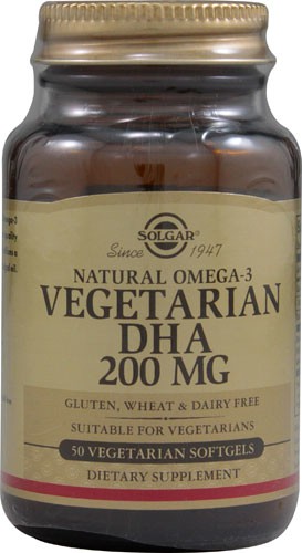 Solgar Natural Omega-3 Vegetarian DHA 200 mg - 50 Vegetarian Softgels