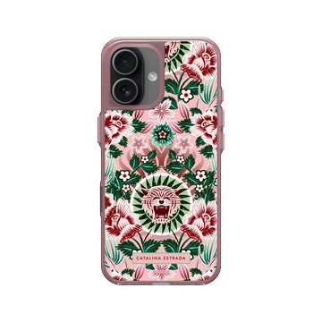 iPhone 17 Clear (相機按鈕) 晶醺玫 - Catalina Estrada - Pink Tiger and Flowers