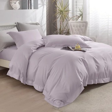 【FOCA】午茶風味 60支天絲棉兩用被床包四件組(雙人)-紫芋布蕾  1入