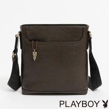 PLAYBOY - 下沉式斜背包  Impeccable系列 - 咖色