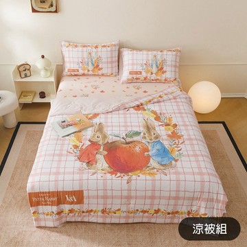 官網限定【PETER RABBIT比得兔】比得兔與V&A博物館聯名 大蘋果 冰絲 床包涼被組
