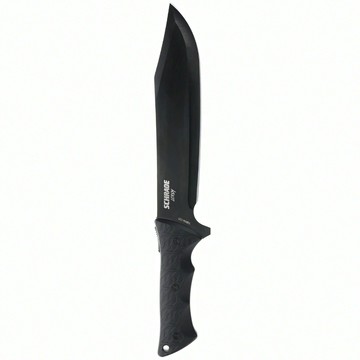 SCHRADE Leroy直刀 附磨刀器 + 刀鞘 刃長9.5吋(24.13cm) + 刃厚4mm + 刀柄長6.1吋(15.49cm) + 全長15.625吋(39.69cm) 947g  黑色  1支