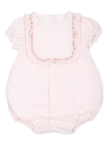 Tartine Et Chocolat - floral-embroidery cotton shorties - kids - Cotton - 6 mths - Pink