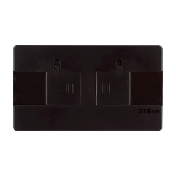 ST ONE 防觸電插座安全蓋 台灣研發設計 雙開關設計  經典黑  1個  13 x 7.5cm