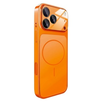 Bebehome iPhone 17 一體式玻璃鏡頭膜磁吸手機保護殼 支援MagSafe  橘色  iPhone 17 Pro