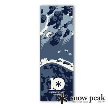 出清特價【snow peak 日本】SPT 10周年手巾 AC-23AU001NV  露營 登山 戶外
