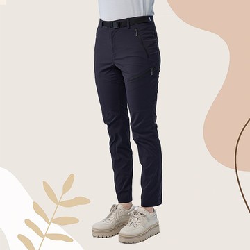 【Wildland 荒野】彈性潑水抗UV超機能長褲 女 0B11311-54 黑色