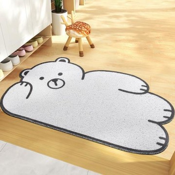卡通可愛動物絲圈地墊進門pvc耐臟防滑墊子可裁剪玄關入戶門地墊