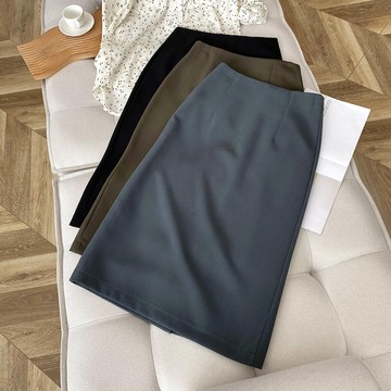 JNC系列 休閑氣質高級感百搭純色半身裙女小眾2021夏季新款韓范潮