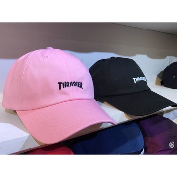 ☆LimeLight☆ Thrasher Hometown Dad Hat 老帽 基本字體 黑色 & 粉色