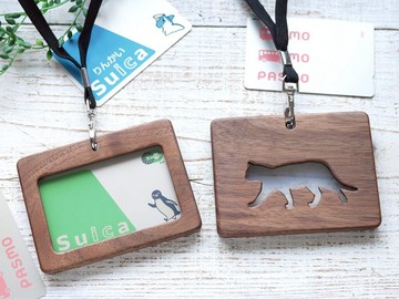 木質員工證盒 側身壓克力窗【走貓】