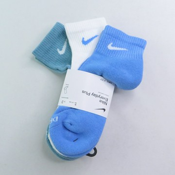 NIKE SX6890937 Everyday Plus 短襪 三雙入 Dri-FIT速乾 藍白青【isport愛運動】