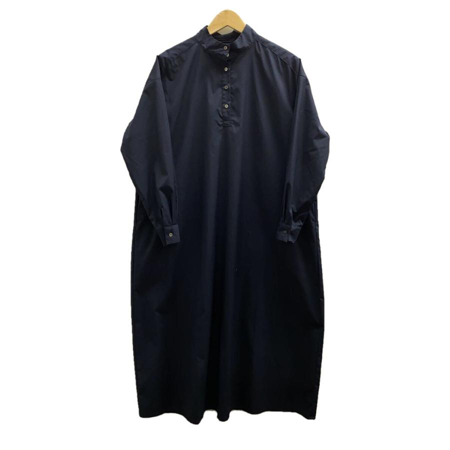 MIDIUMISOLIDスタンドカラーワイドシャツワンピース MIDIUMISOLID◇スタンドカラーPOシャツワンピース/36/コットン