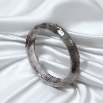 冰種飄烏雞翡翠戒指戒圈 | 國際16.5圍 |天然緬甸玉翡翠A貨 |送禮