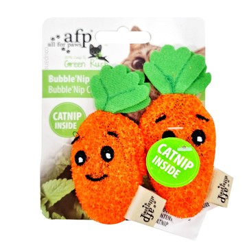 all for paws 奔綠系列 泡泡胡蘿蔔 貓玩具  綠色 + 橘色  1組