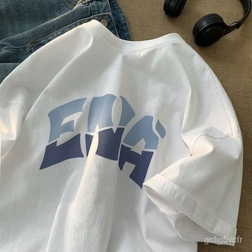 100%純棉 夏季上衣 港風短袖 T恤男女衕款 百搭上衣 半袖 寬鬆上衣 打底衫 素色短袖 美式復古上衣 印花短袖 體恤