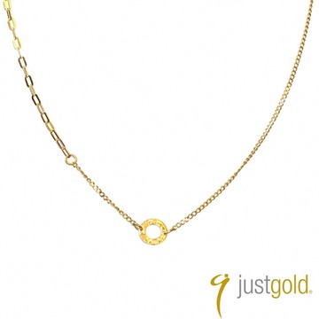 【Just Gold 鎮金店】輕奢 同心圓純金項鍊