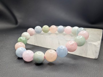 摩根石 巴西 10.5mm 手串 天然水晶 Morganite