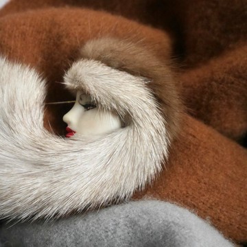 古董 Vintage 毛 皮草 女郎 臉譜 1980 別針胸針 西裝 B2212