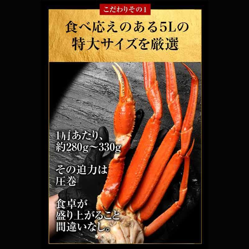 カニ ギフト ズワイガニ 海鮮 かに 蟹 グルメ ボイル 5L 3kg(解凍前正味2.4kg)(約6〜9肩前後)  送料無料 セール