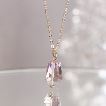 收藏級紫黃晶 水晶項鍊 紫水晶 黃水晶 共生原礦 招財事業貴人