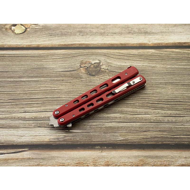 ボーカー プラス 01BO712 バリソン トレーニング 折り畳みナイフ,BOKER Balisong Trainer Red