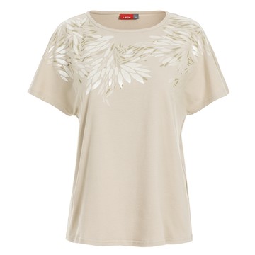 棉感寬版印花上衣(女263144911)