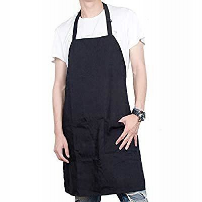 シンプルエプロン 首掛け 男女用 サイズ調節可能 シワになりにくい ホコリが付きにくい 料理用 作業用 カフェエプロン