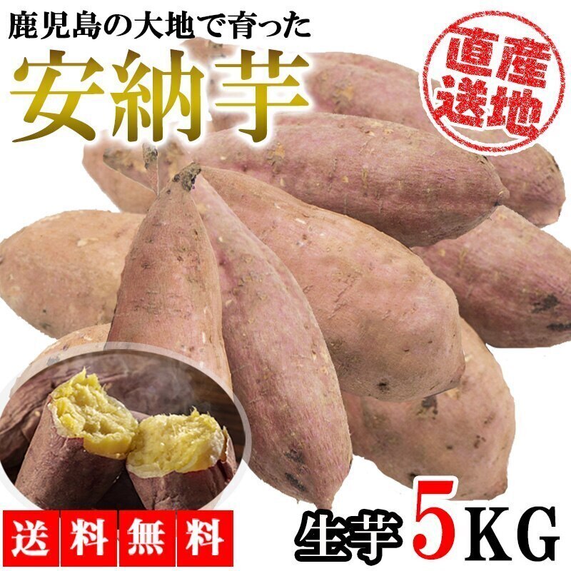 安納芋 5kg 安納いも 安納イモ 産地直送 産直 土付き さつまいも さつま芋 薩摩芋 焼きいも 焼き芋 鹿児島県産 FJK-002