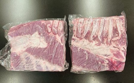 山形県産 豚肉 ブロック肉 豚バラ 4kg (約2kg×2袋) 冷蔵 [030-J012-02]