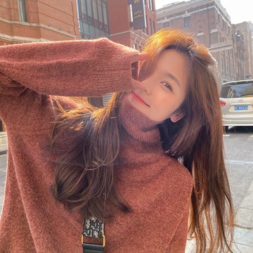 炸街高領打底針織衫女百搭秋冬新寬松慵懶風港味復古加厚毛衣外穿