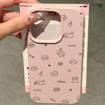 ins魚骨貓咪蘋果16Pro手機殼iPhone15可愛14/13x套xsxr女款promax全包