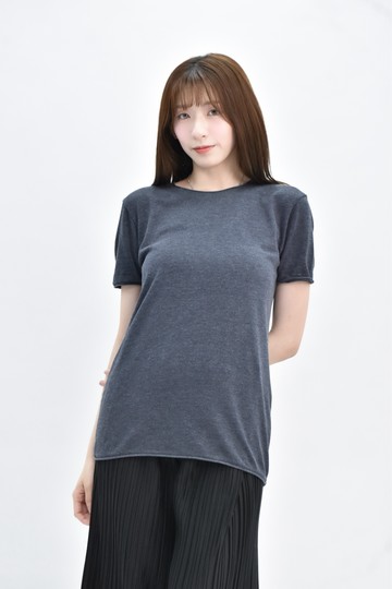 (M) zara 藍色圓領短袖上衣