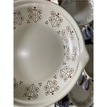 日式餐具可明火單柄陶瓷平底鍋煤氣灶專用天然陶瓷可直火烤箱可用